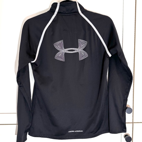 Under Armour Quarter-Zip Mock Neck Fleece Pullover; Women's US Medium (8) - Picture 7 of 7